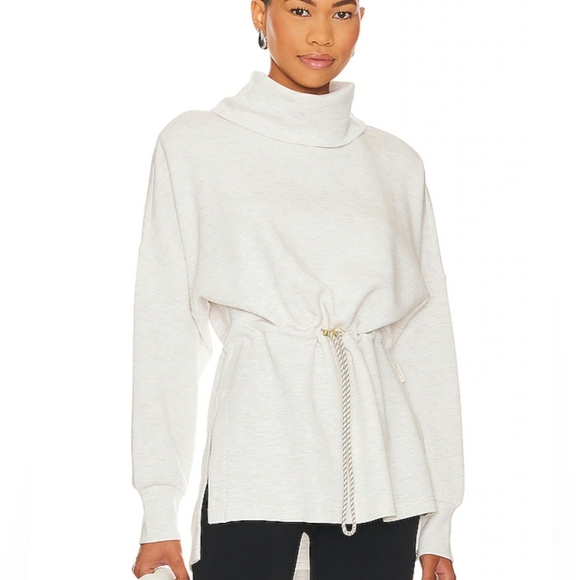 Varley Sweaters - Varley Cream Varley Freya Funnel Neck Sweatshirt Size Medium